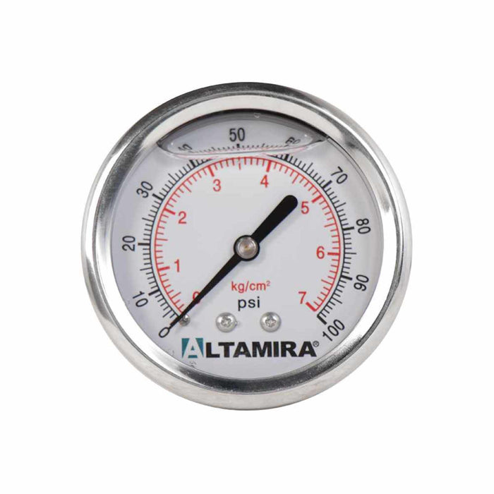 Manómetro De Glicerina 100, 200 y 300 Psi Caratula De 2.5 De 1/4 (posterior)