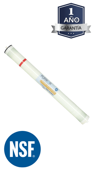 Membrana para sistema de ósmosis inversa PURIKOR 4x40 (2,600 GPD) 150 y 225 psi
