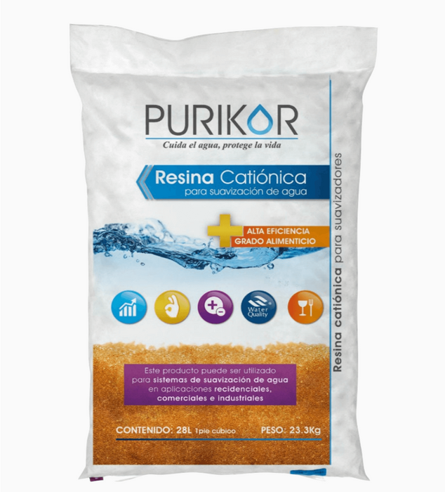 Resina Catiónica Purikor Para Filtro Suavizador 1 Ft3