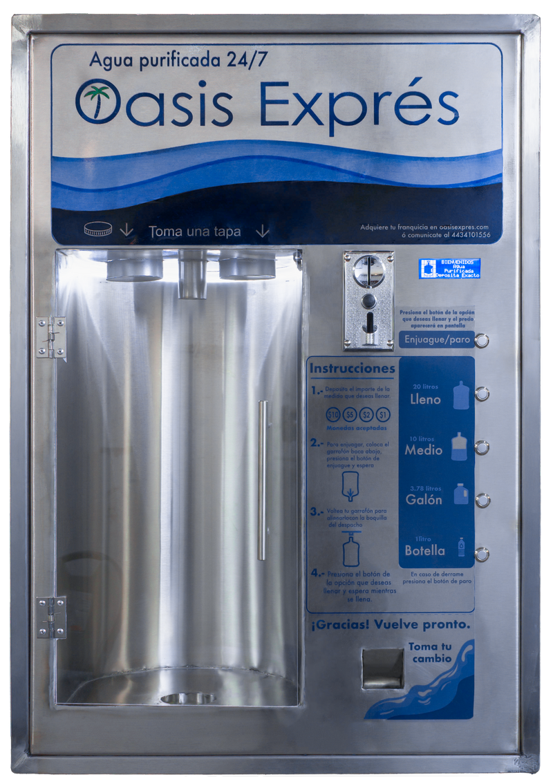 Ventana vending de autoservicio para garrafon - Oasis Exprés Premium