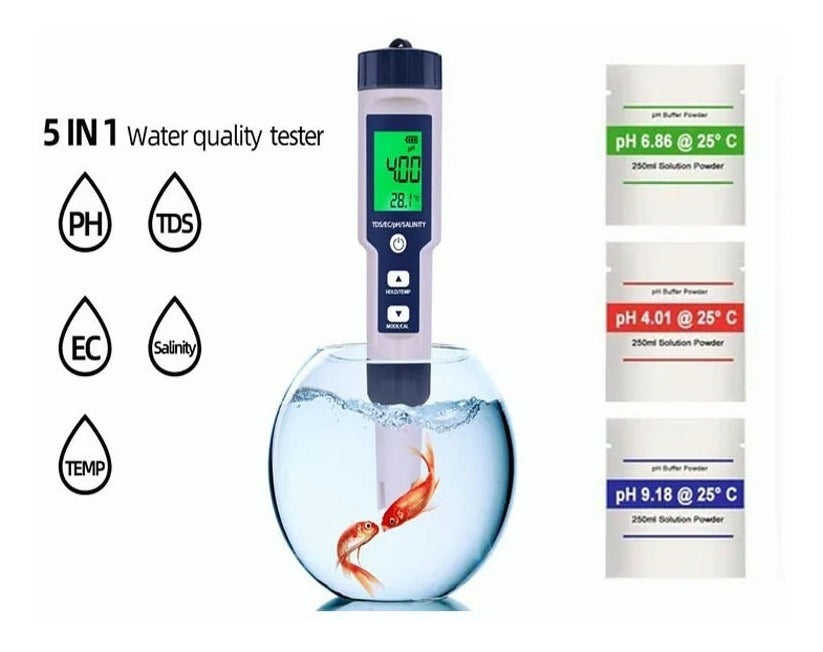 2020 NUEVO Medidor pH Medidor de prueba de calidad del agua TDS pH